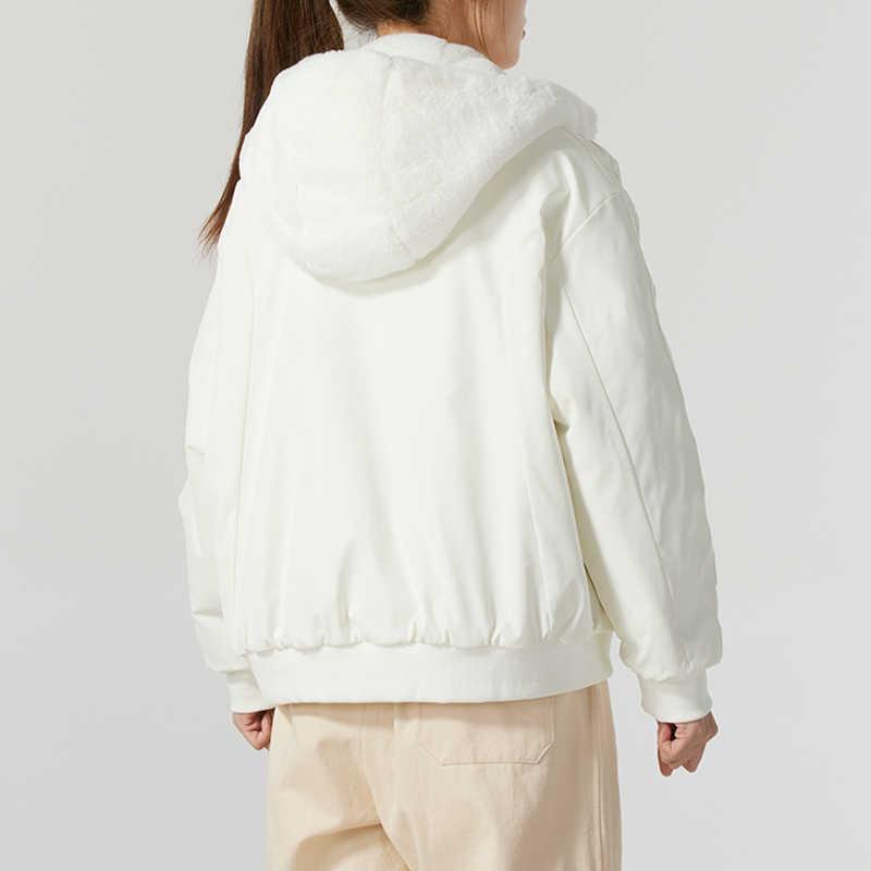 Adidas Year Of The Snake Limited Edition Windproof Breathable Fashion Casual Hooded Long Sleeve Jacket Women Jacket White JM8834