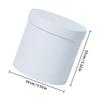 Round Mini Paper Flower Bucket Box Cylindrical Bouquet Holder for Wedding Birthday Baby Shower Floral Display Packaging White