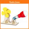 Trehåndlaget Sammenleggbart Vindkraft Eksperimentelt Sett Barne Puslespill Leker For Barn Utdannende Fysikk