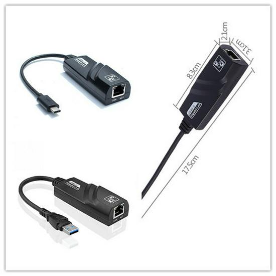 USB Gigabit Network Card RTL8153 Chip: Driver-Free Ethernet Adapter for Tablets and Computers.