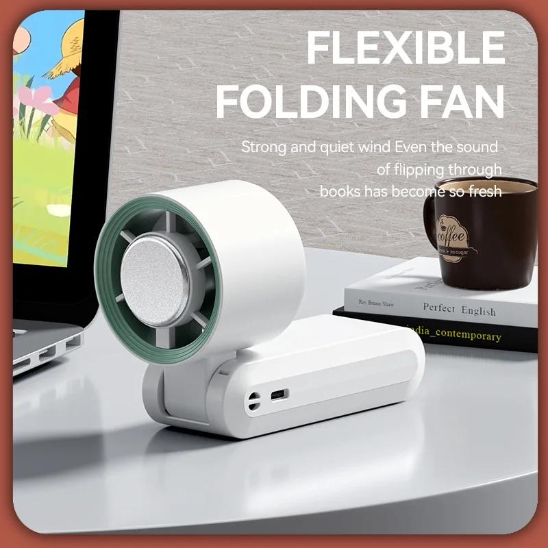 Mini Portable Turbo Fan-4000mAh USB Rechargeable Handheld Fan, Air Cooler for Camping/Home/Gift