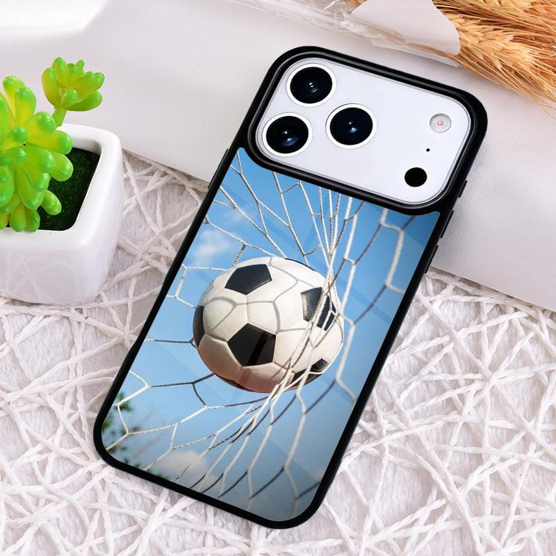 Football Soccer Ball print Phone Case for iPhone 17 Air 16 15 11 12 14 13 Pro Max Shockproof Cover