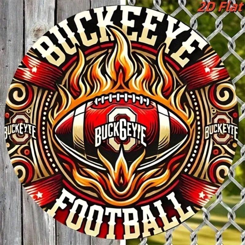 Retro Round Metal Panel for Living Room Bedroom Garage