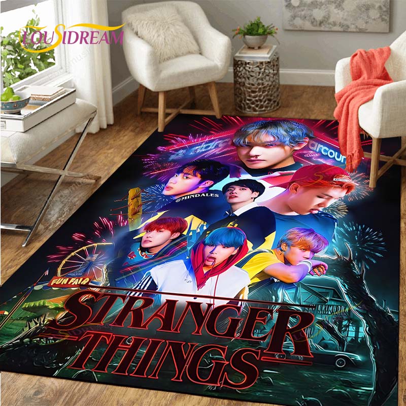 

Ковер K-pop Bangtan Boys для гостиной, мягкий коврик BTS для пола, ковры для спальни, коврик для двери, нескользящие ковры для гостиной, коврик для ванной, ковер 40cm x 60cm