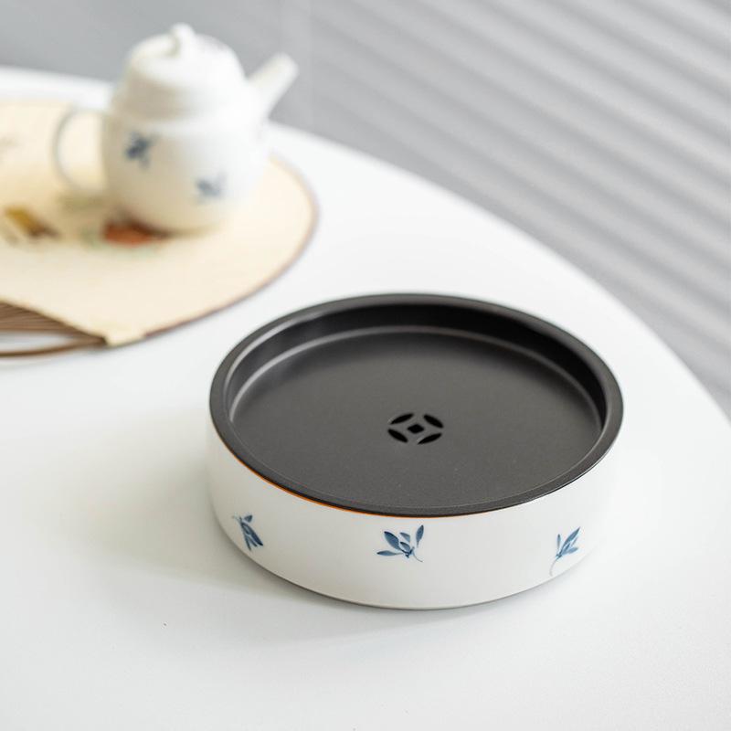 Pure hand-painted Phalaenopsis Ercai cover bowl retro underglaze color household ceramic Kung Fu tea set tea bowl teapot teacup