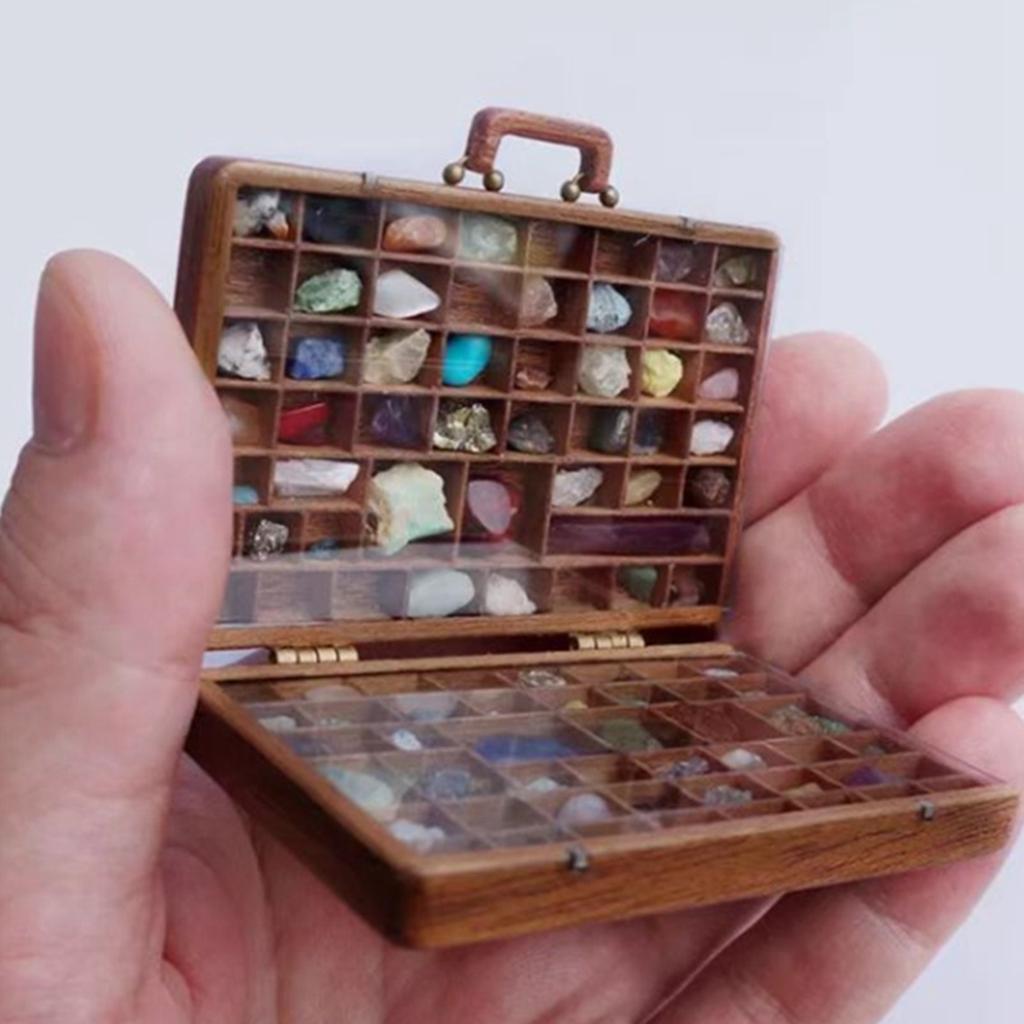 

Dollhouse Miniature Home Decorative Items With Crystal Embellishments On Wooden Ornaments Doll Accessories Toys