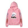 Hunter X Hunter Killua Anime Hoodie Vertical Japanese Letter Print Casual Long Sleeve Pullover Sweatshirt