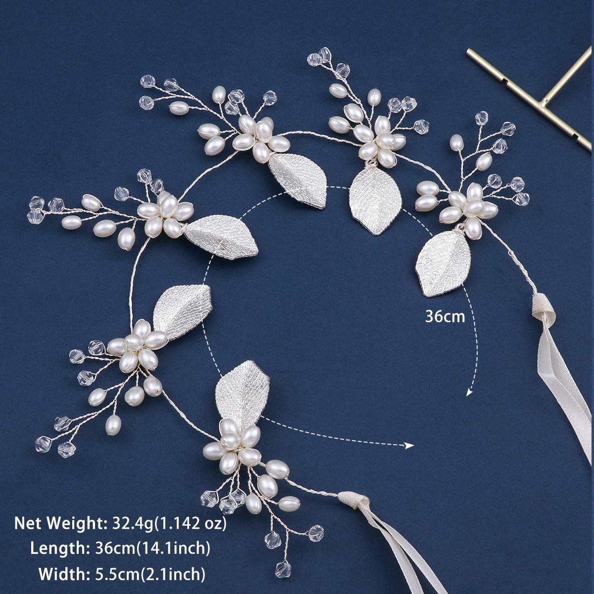 Garland Faux Pearl & Gold Flower Bridal Hairband