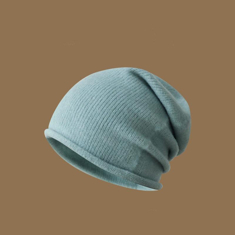 Autumn and winter soft pile hat women's warm baotou hat bare solid color cold hat women's hipster pullover hat