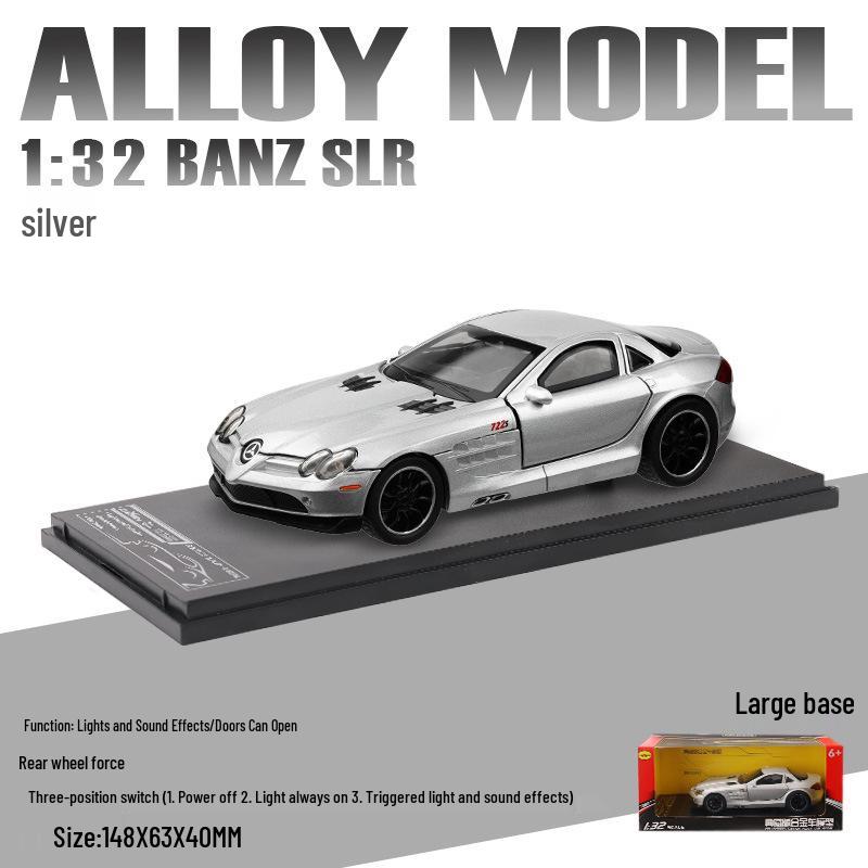 Zhongyuanxing 1/32 Alloy Racing Car Model Toy with Sound, Light & Pull-back Feature