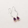 Amethyst Gemstone 925 Sterling Silver Jewelry Handmade Earrings 2.60" EE-43-9