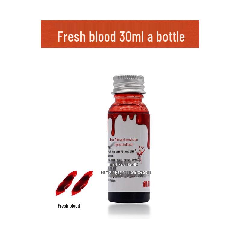 

Пакет с фальшивой кровью для Хэллоуина - Игрушечные принадлежности для розыгрышей - Моющееся праздничное средство для макияжа для детей