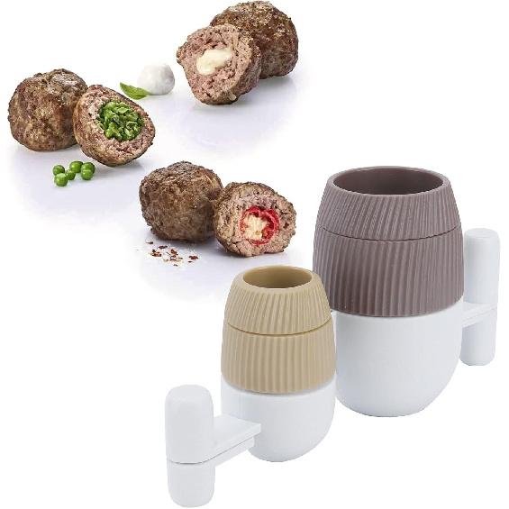 2Pcs Meatball Maker, Creative Meatball Maker Set Handmade Stuffed Meat Point Round Ball Rice Ball for Kitchen Cooking Tool