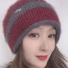 Women's Double-Layer Knitted Wool Hat - Warm, Thick, Handmade Beanie for Autumn & Winter