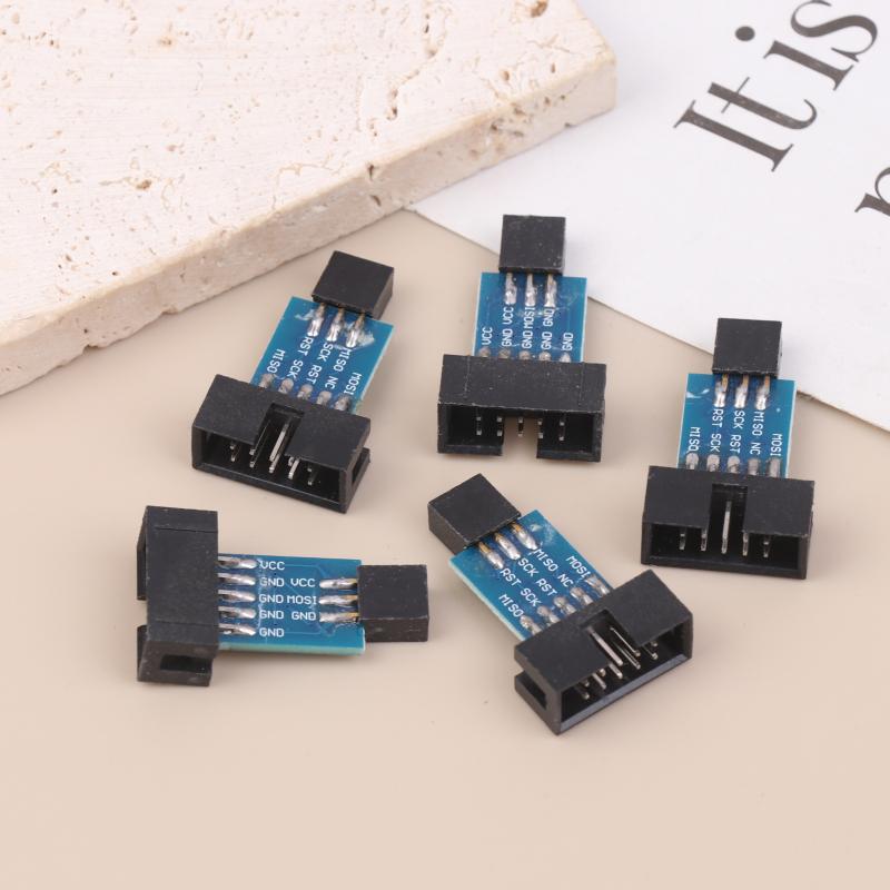 Javino 10Pin To 6Pin Convert To Standard Adapter Board For Atmel Stk500 Avrisp Usbasp Isp Interface Converter Avr