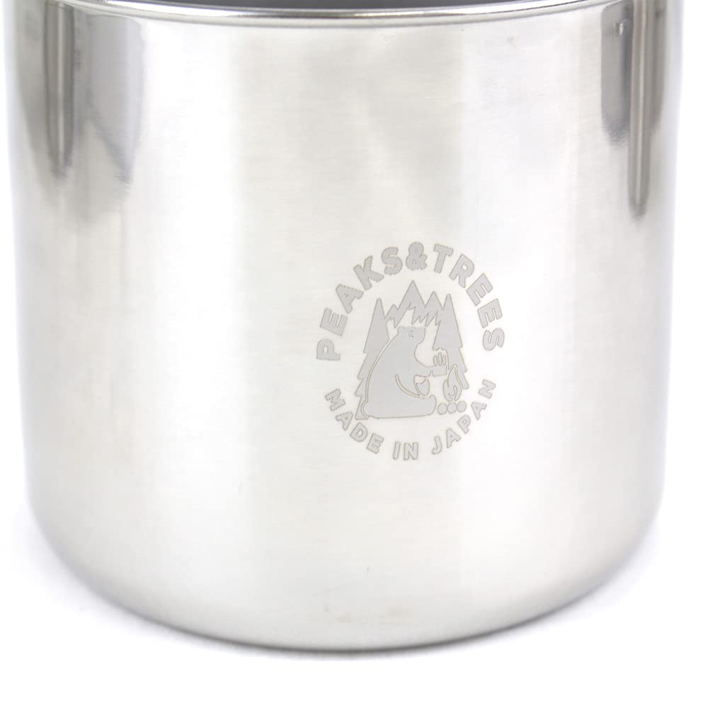 PEAKS&TREES Camping Multi Cooker Set, Stainless Steel, 5 Pieces, Tsubame-Sanjo, Made in Japan