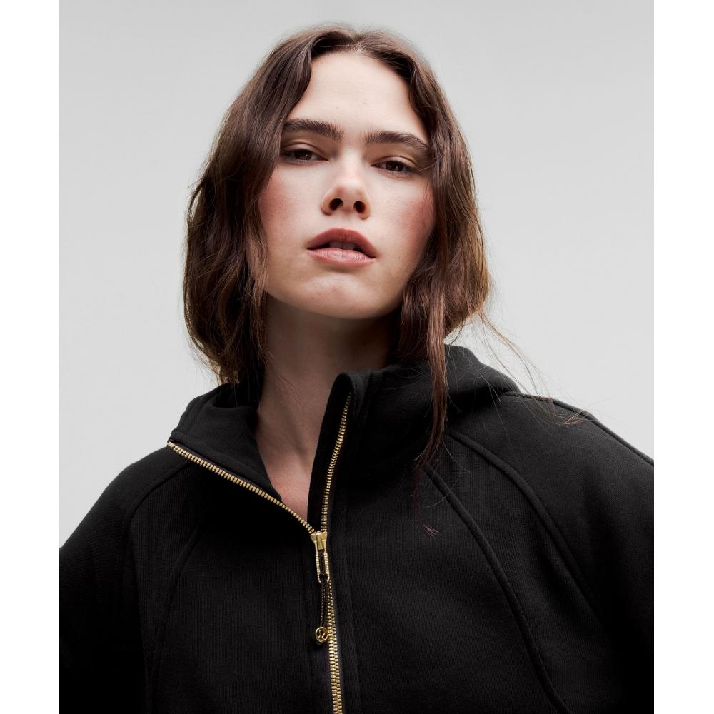 Lululemon Scuba Oversized Half Zip Hoodie Black Gold