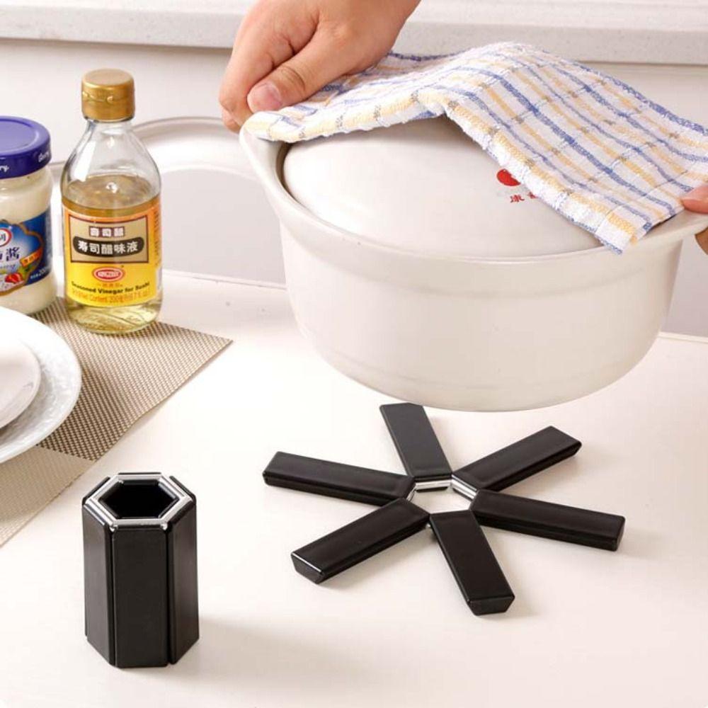 

3pcs Heat Resistant Table Mat Foldable Placemats Kitchen Accessories Coaster Cup