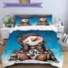 3PC Custom Name Snowman Winter Wonderland Bedding Set Printed Bedding Set Duvet Cover Closure Includes 1 Duvet Cover & 2 Pillowcases for All Seasons B
