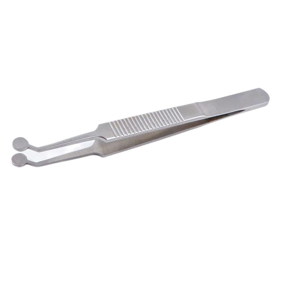 

Silver Massage Tweezers Round Tip Forceps Precision Meibomian Gland Expressor for Eyelid Massage