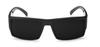Locs Flat Top Gangster Black and Silver 91026 Men's Sunglasses, Frame,