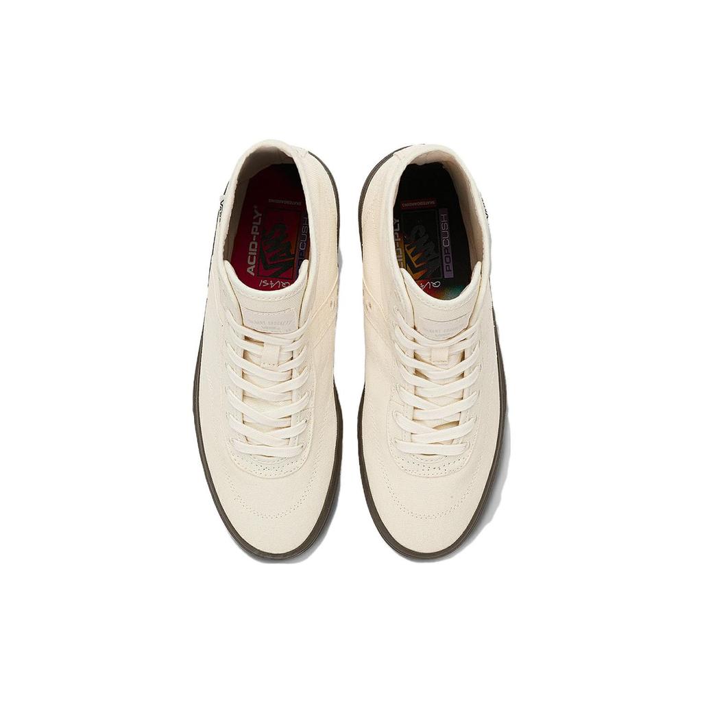 Vans Quasi Skateboards X Gilbert Crockett High Decon Cream Brown Unisex Sneakers White VN0007QVTBD