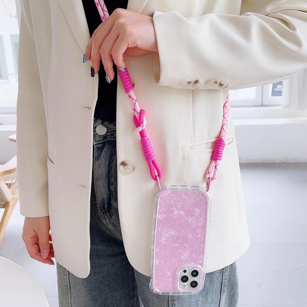 אוניברסלי Crossbody ארוך טלפון נייד שרוך בד רחב רצועת צוואר רצועת חבל פנינת נשים קישוטי תליית שרוך נגד אבוד