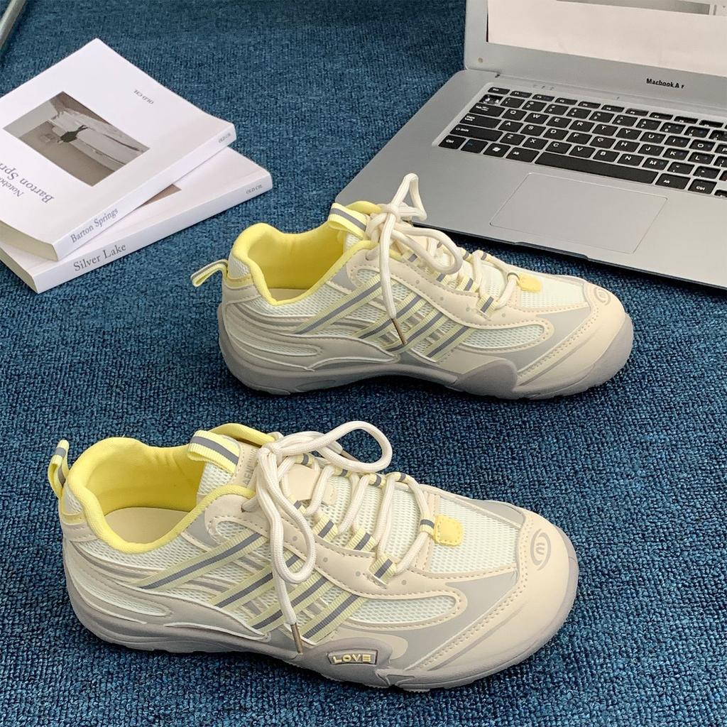 Retro Versatile Contrasting Color Splicing German Training Shoes Women's 2025 New Mesh Breathable, Comfortable and Lightweight Small Sports Shoes