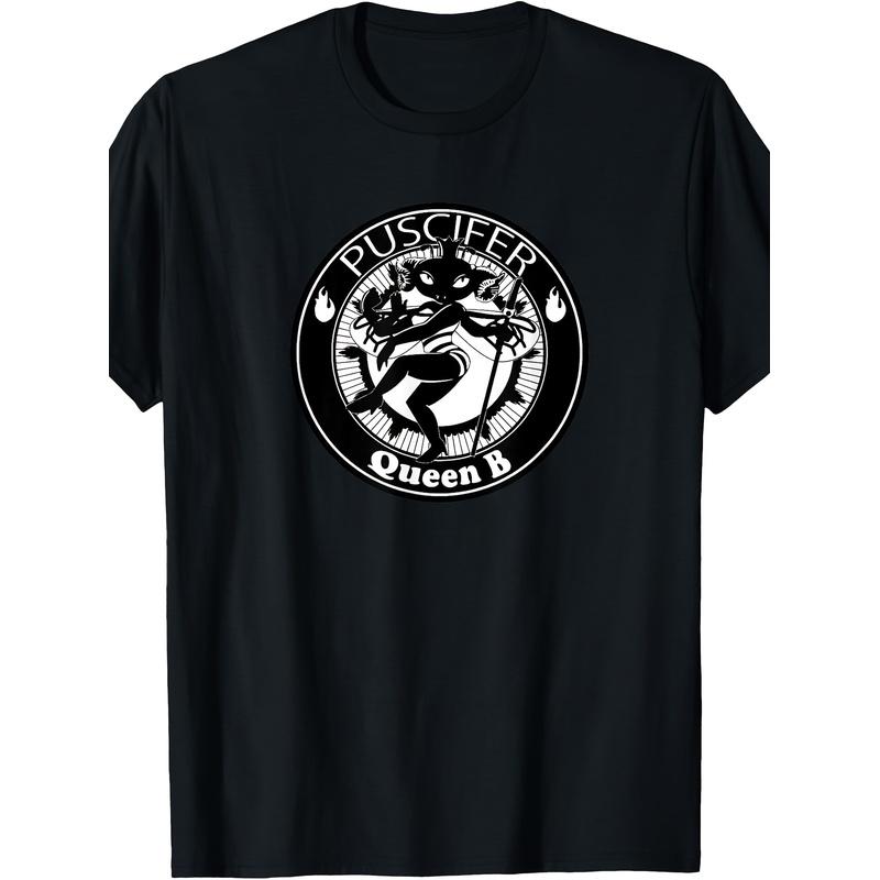 Puscifer Queen B T-Shirt for Men - Classic Vintage Tee Ideal for Home, Outdoor Activities, Work, Or Gifting (Suitable for Birthdays, Valentine'S Day,