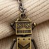 Keychain Pendant Retro Robot Design Movable Joint Swinging Limbs Decorative Key Ring Backpack Accessory