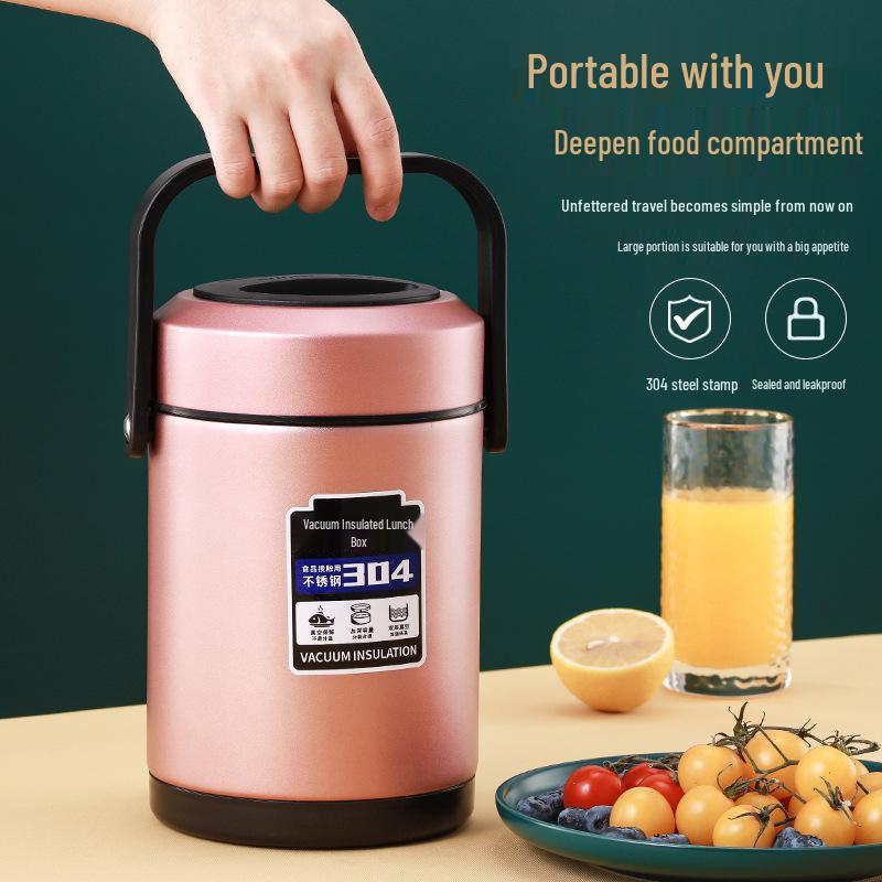 High-Value Insulated Lunch Box: Stylish & Durable 304 Stainless Steel, Ideal for Workers, Students, and Home Use