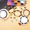 Halloween Clay Beads Kit Friendship Bracelet Making Kit with Charms and Gold Spacer Beads for Jewelry Making DIY Halloween Gift