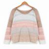 Mode Frauen Casual Patchwork Lange Ärmel Pullover Bluse Tops