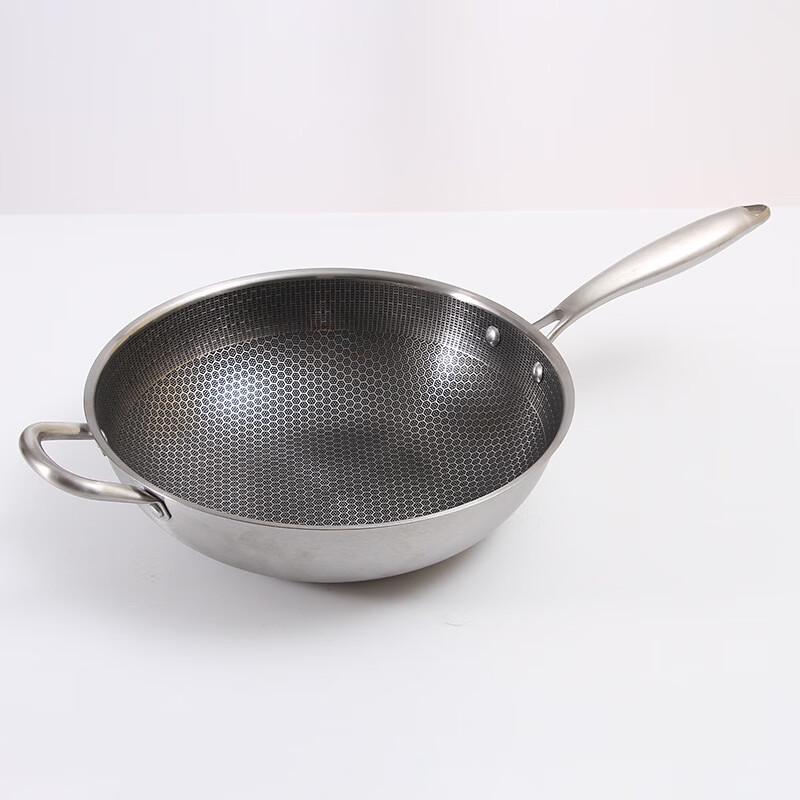 ZISIZ 316 Stainless Steel Stir-Fry Wok