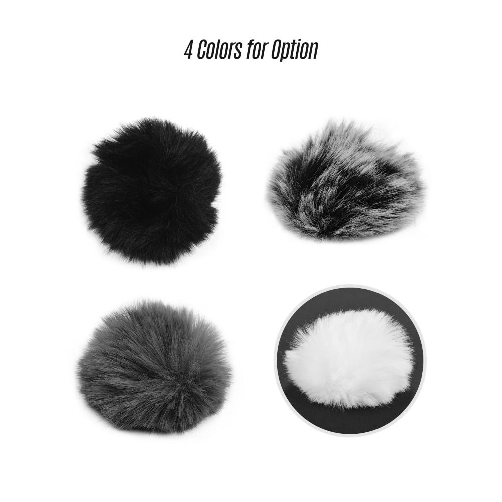 1Pcs Fit 0.5-1.5cm Mic Furry Fur Microphones Cover  For SONY RODE BOYA Lapel Lavalier Microphones