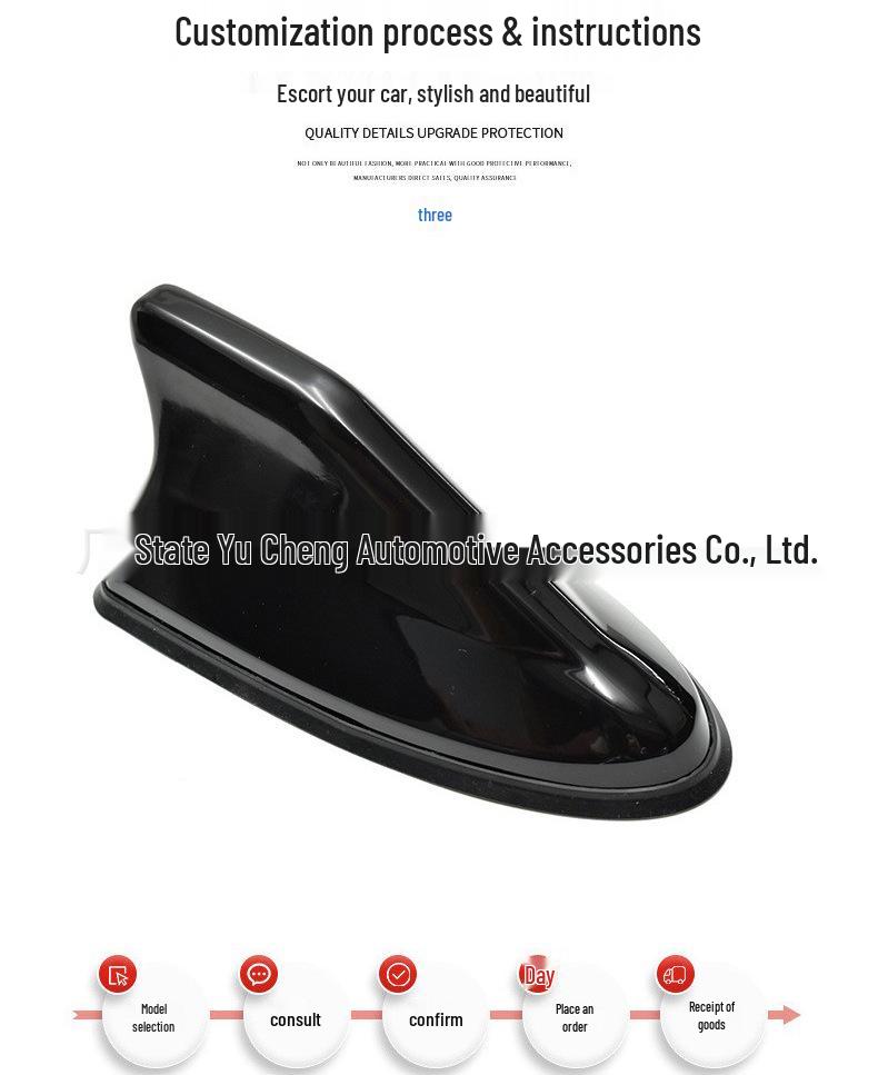 Punch-Free Shark Fin Car Antenna with Signal Enhancement for Roof Installation