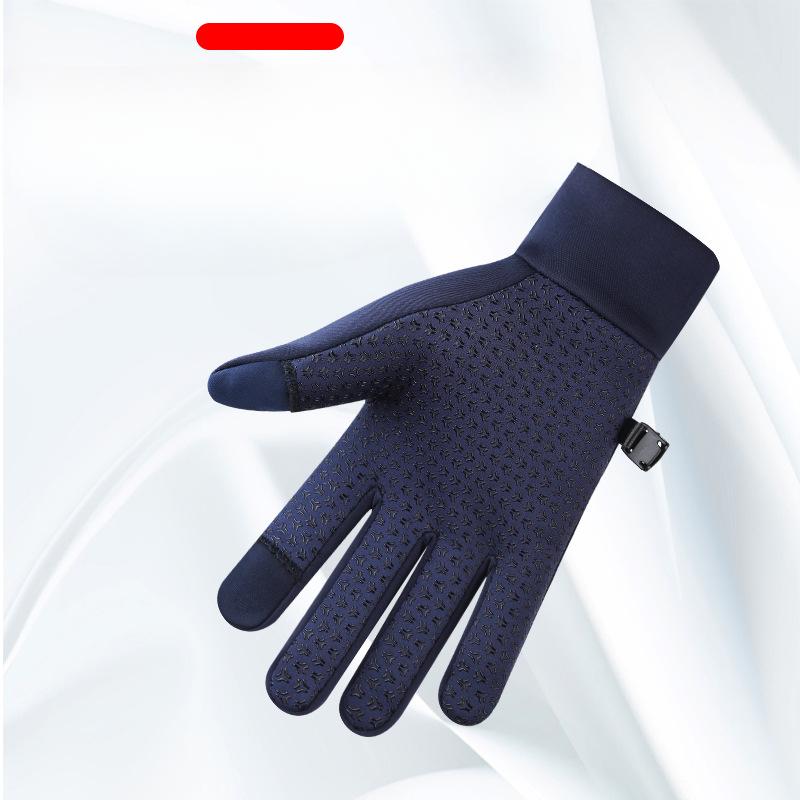 New Men's Gloves for Winter Riding and Driving Plus Velvet Thickened Warm Waterproof Cold and Anti Slip Touch Screen Outdoor Sports