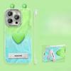 Gradient Love Doll Stand Suitable for Apple 16 Feather Yarn Mobile Phone Case 15 Full-pack Lens Film 14 Frameless 13pm