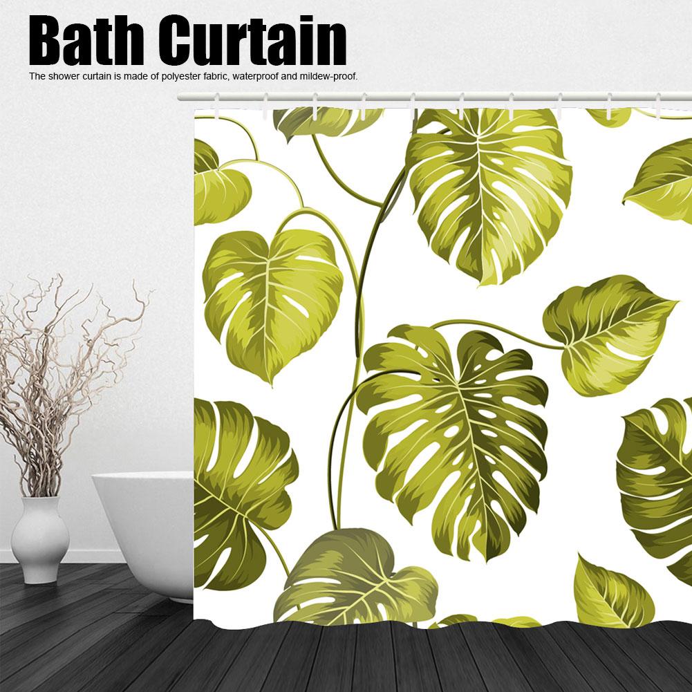 Household Punch Free Water Proof Mildew Proof Bath Shower Curtain Decoration Bathroom