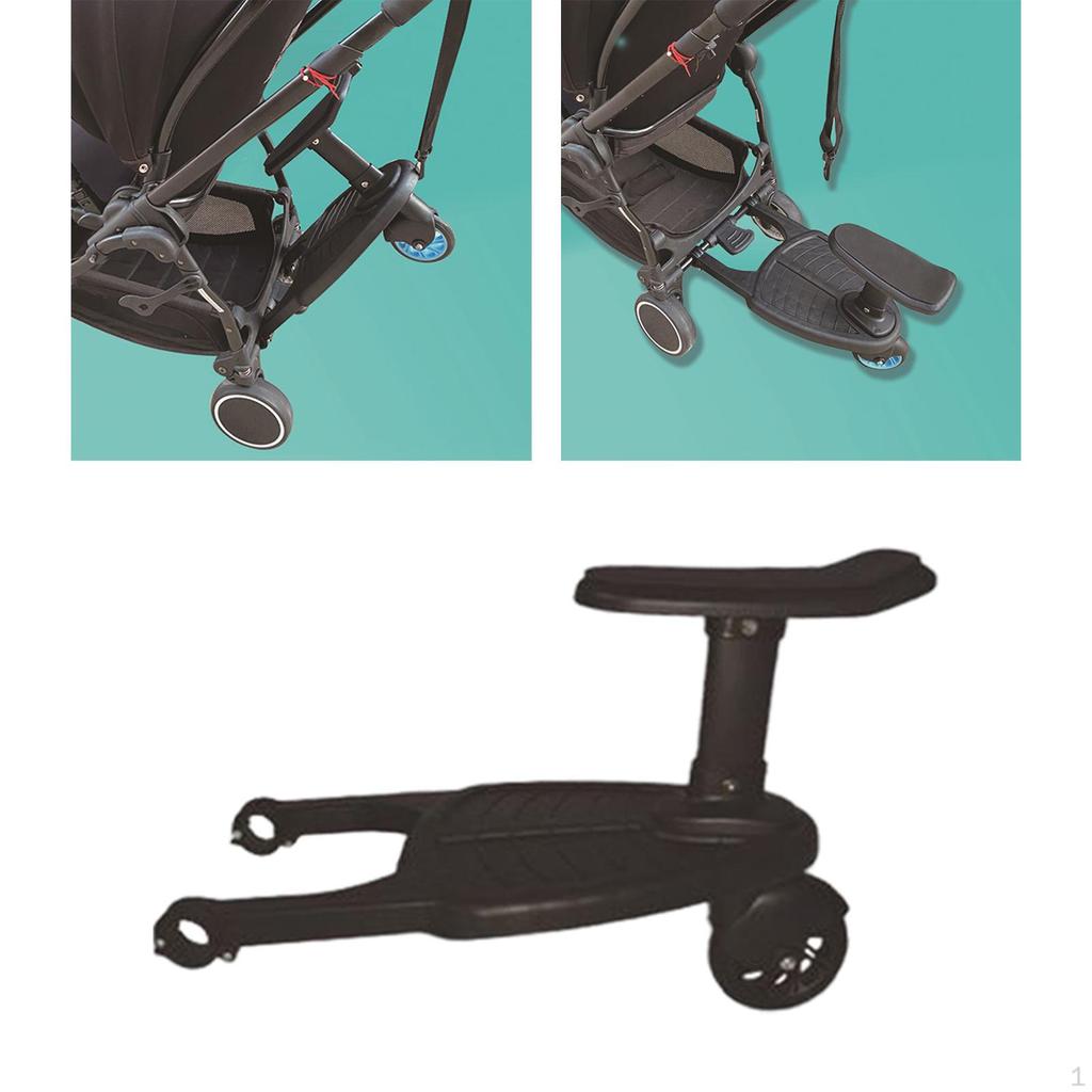 Universal Pram Pedal Adapter Pushcart Glider Board Second Child Pushchair Standing Plate Seat