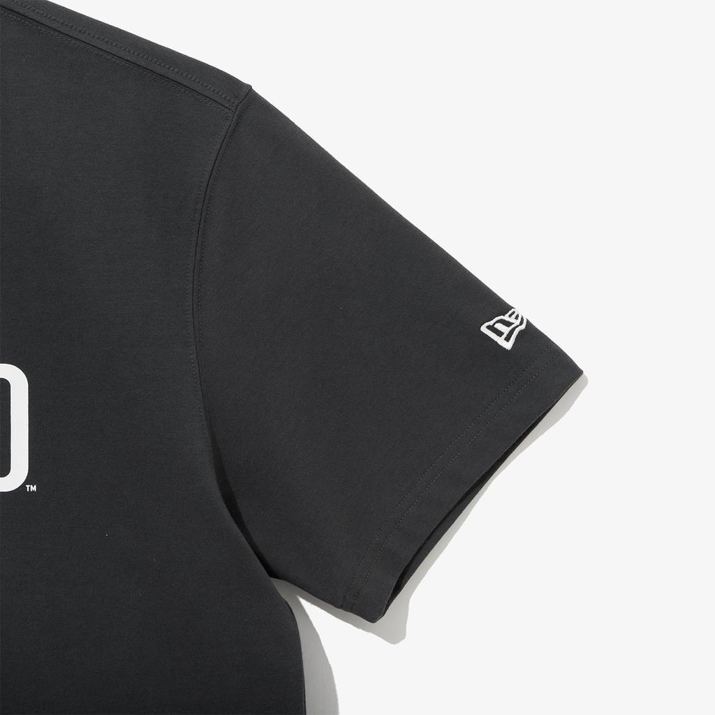 New Era SS24 MLB Letter Print Crew Neck Short Sleeve T-Shirt Unisex Tops Black Gray 14179139