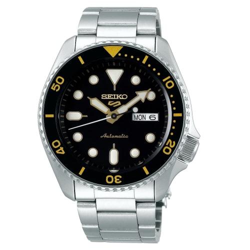 

Seiko 5 Sports Black Dial Silver Stainless Steel Bracelet