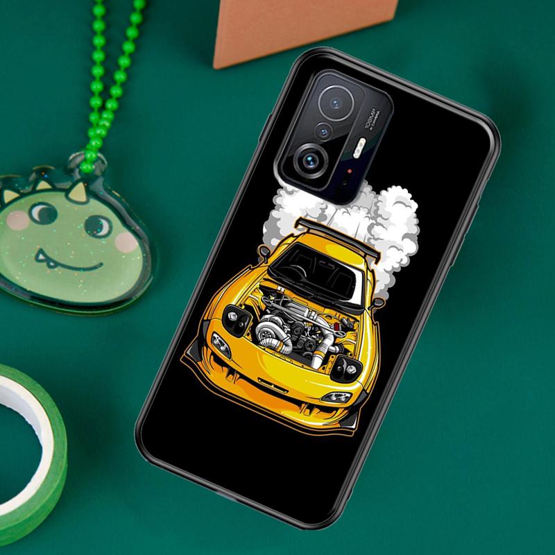 JDM Car RX7 MX5 Case For POCO F5 X5 X3 Pro X4 F4 GT F3 M5s C40 Cover For Xiaomi 13 12 Lite 11T 12T Pro 12X