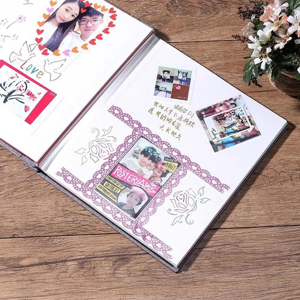 DIY Retro Family Large-capacity Self-adhesive Lamination Simple Linen Photo Album