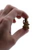Small Brass Ganesha Statue On Lotus, 30mm