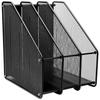 Porte-revues - exerz - métal - 3 compartiments - noir - organisateur de bureau