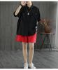 Women's Summer Casual Wide-Leg High Waist Plus Size Wool Shorts with Slimming Fit and Pockets