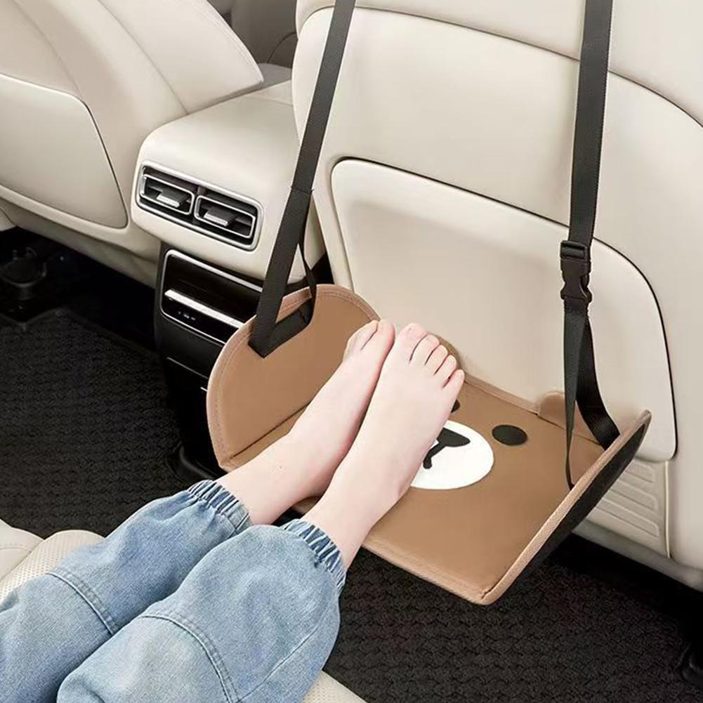 Car Travel Rest Foot Mat Portable Auto Backseat Suspension Hammock Office Footstool Suspension Adjust Interior Trim Supplies