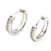 Les Trésors De Lily [L1834] - White 'Goddess' Silver Hoop Earrings (1.5 Cm)