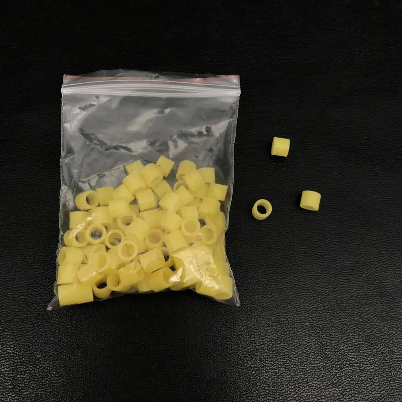 100 peças/pacote Anéis de Código Odontológico Reconhecimento de Cor Padrão Anéis Coloridos Silicone Macio Ajuste em Todos os Instrumentos de Mão Materiais Odontológicos